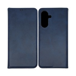 Capa Flip de Couro com Bolso Interno para Samsung Galaxy A57 Azul Escuro